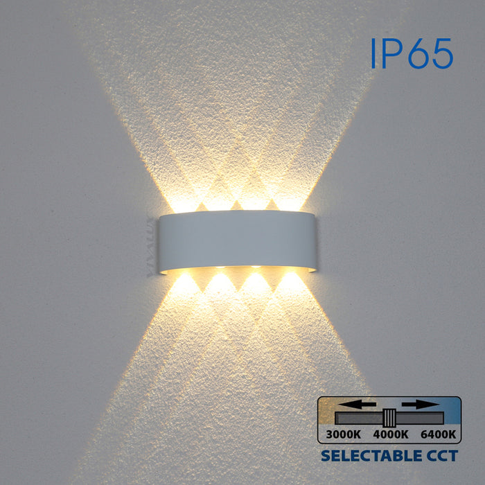 LED FACADE LUMINAIRET 8W 3000-6400K IP65 WHITE VIVALUX ARUBA