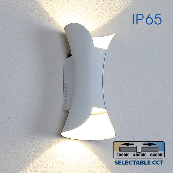 LED FACADE LUMINAIRET 10W 3000-6400K IP65 WHITE VIVALUX BOSTON