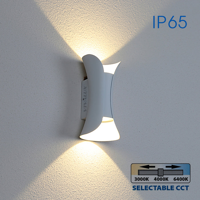LED FACADE LUMINAIRET 10W 3000-6400K IP65 WHITE VIVALUX BOSTON