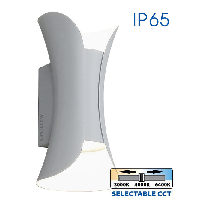 LED FACADE LUMINAIRET 10W 3000-6400K IP65 WHITE VIVALUX BOSTON