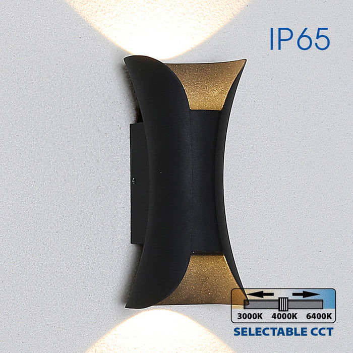 LED FACADE FIXTURE 10W 3000-6400K IP65 BLACK VIVALUX BOSTON
