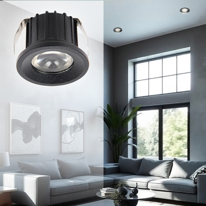 LED MOON 3W CL 4000K 230V BLACK VIVALUX OMIX
