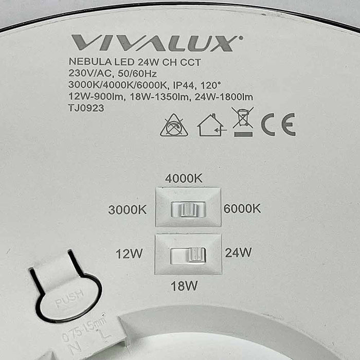 LED CEILING LAMP 24W 3000-6000K 30CM VIVALUX NEBULA