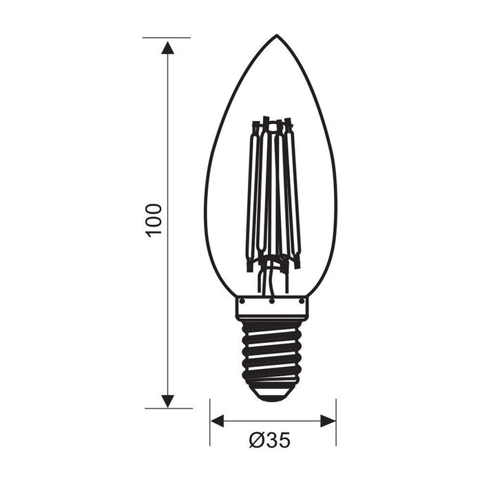 LED BULB E14 7W 230V 3000K 960LM FILAMENT VIVALUX FLICK LED PREMIUM
