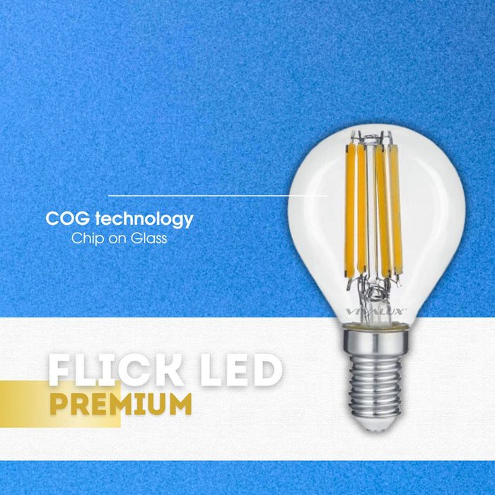 LED BULB E14 7W 230V 4000K 960LM FILAMENT VIVALUX FLICK LED PREMIUM
