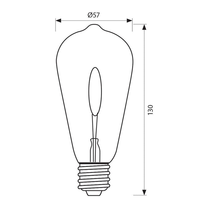 LED BULB E27 0.6W 230V 1800K 20LM FILAMENT VIVALUX GLOW LED