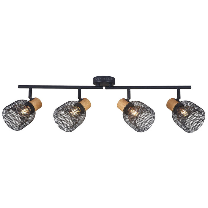 SPOTLIGHT 4XE27 BLACK VIVALUX BRIA