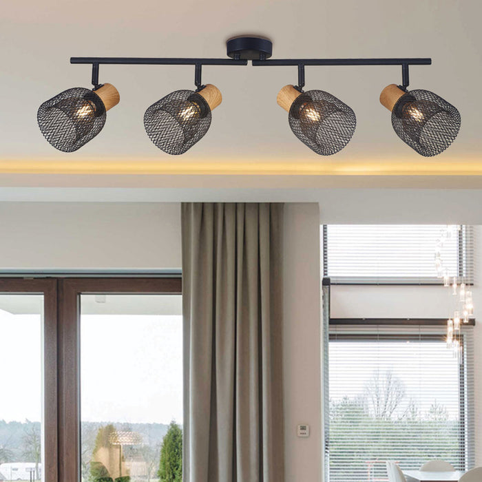 SPOTLIGHT 4XE27 BLACK VIVALUX BRIA