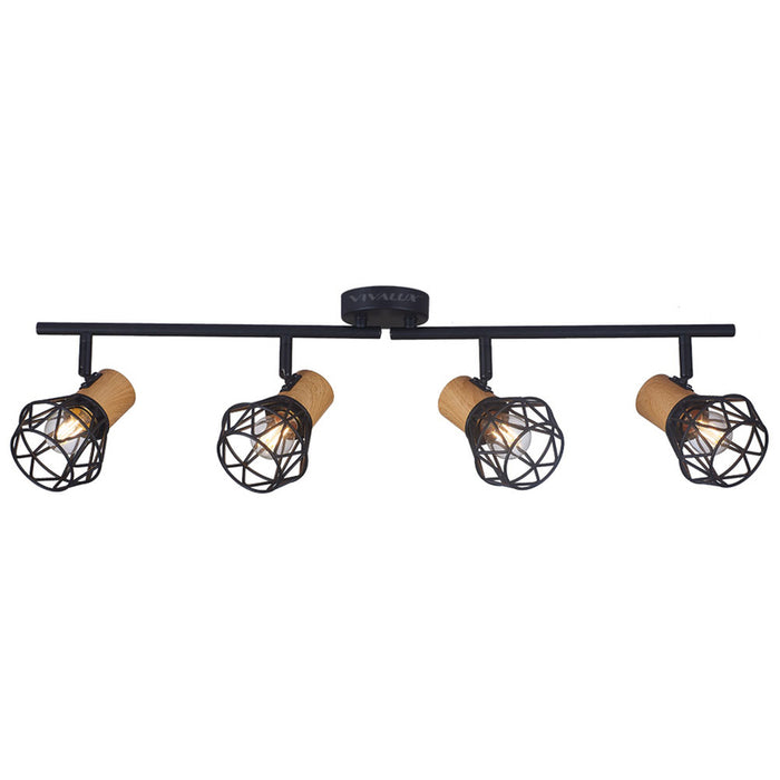 SPOTLIGHT 4XE27 BLACK VIVALUX FRODO