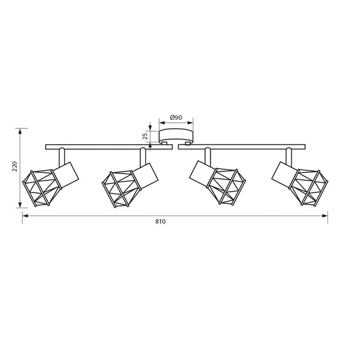 SPOT 4XE27 WHITE VIVALUX FRODO