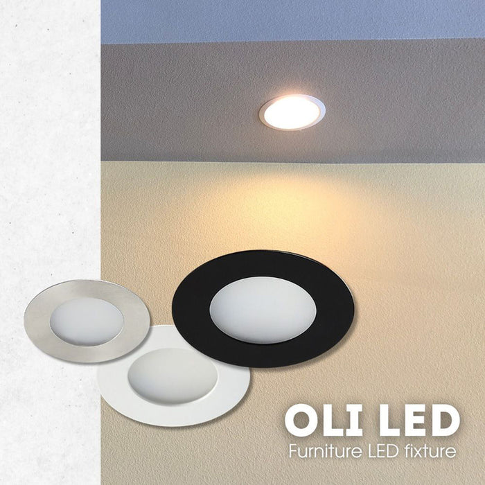 LED MOON FOR BUILT-IN 2W 4000K 150LM IP44 BLACK VIVALUX OLI