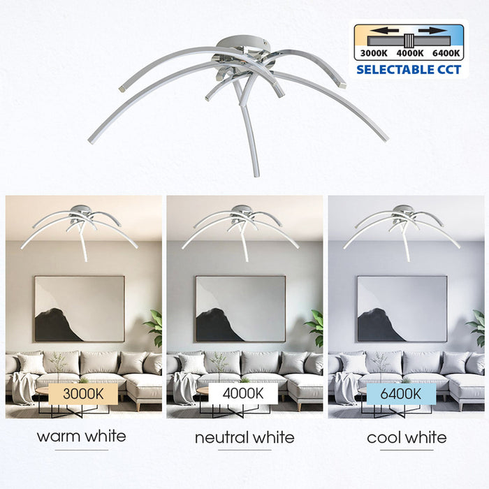 LED CEILING LAMP 36W 3000-6400K 2620LM 60CM CHROME VIVALUX LOREIN