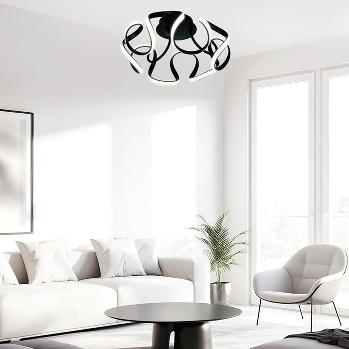 LED CEILING LAMP 54W 3000-6000K 3254LM BLACK VIVALUX MEANDRA-C