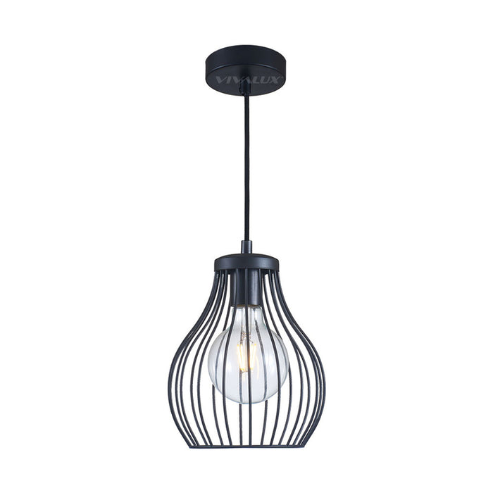 CHANDELIER E27 18CM BLACK VIVALUX BERNARD-E