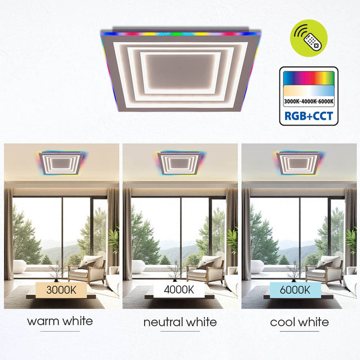 LED RGB CEILING LAMP 102W 3000-6000K 5701LM WHITE DU VIVALUX DAKOTA