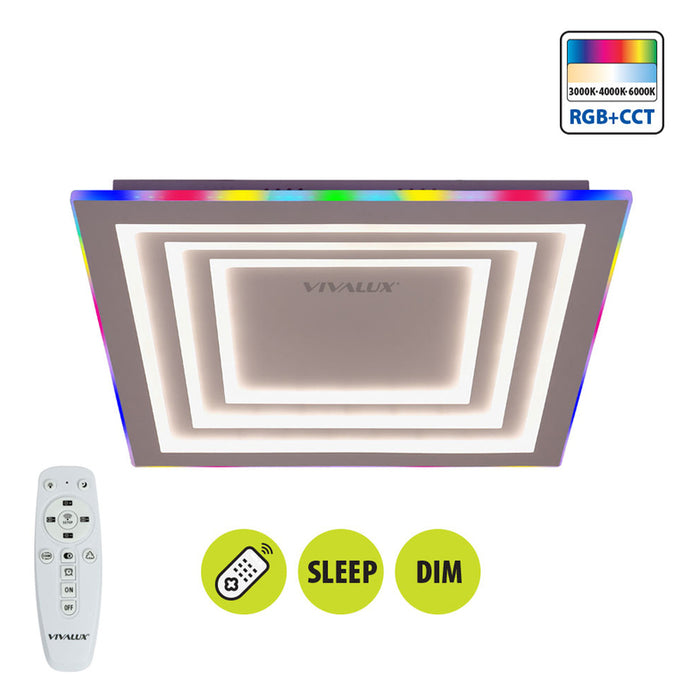 LED RGB CEILING LAMP 102W 3000-6000K 5701LM WHITE DU VIVALUX DAKOTA