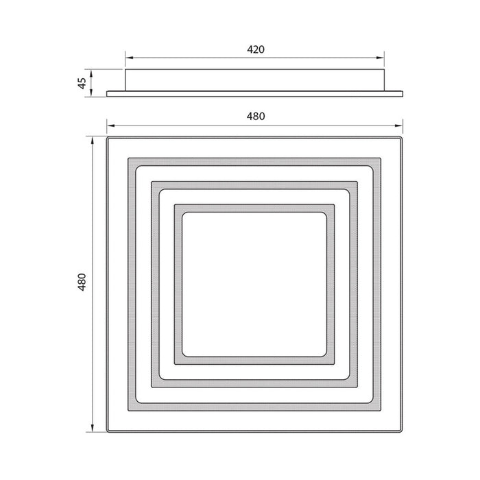 LED RGB CEILING LAMP 102W 3000-6000K 5701LM WHITE DU VIVALUX DAKOTA