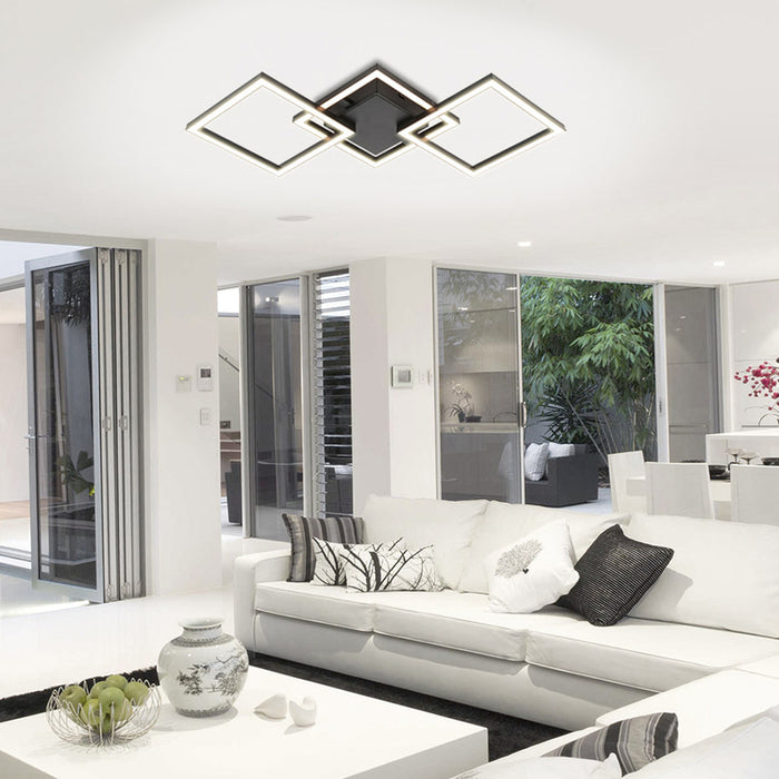 LED CEILING LIGHT 24W 4000K 900LM SQUARE BLACK VIVALUX SONOMA