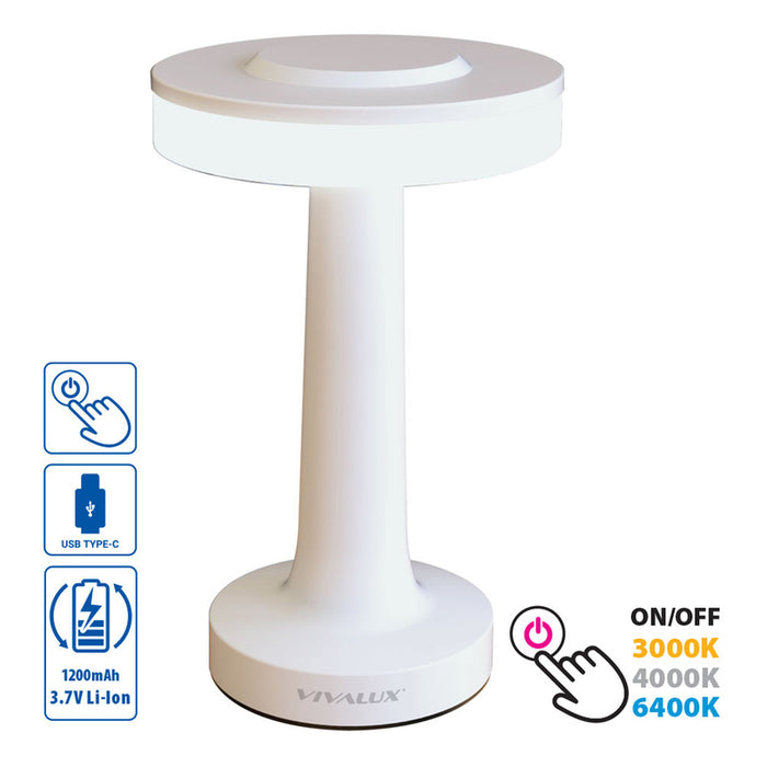 LED DESK LAMP 2W 3000-6400K 100LM WHITE VIVALUX JULIE