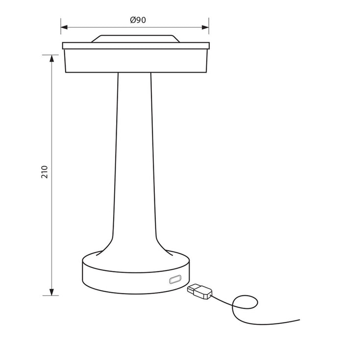LED DESK LAMP 2W 3000-6400K 100LM WHITE VIVALUX JULIE