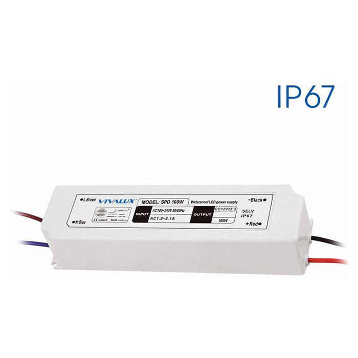 LED POWER SUPPLY 100W IP67 VIVALUX