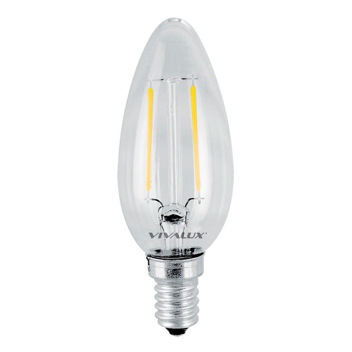 LED BULB E14 4W 470LM 3000K CANDLE FILAMENT VIVALUX