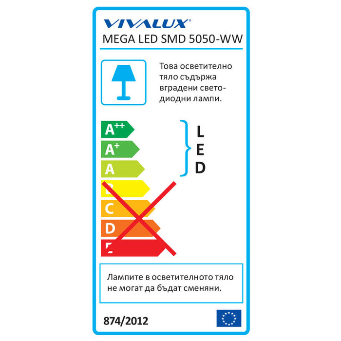 WORLD. STRIP MEGA LED 5050 S IP20 12 V DC 14.4 W/M 840 LM/M VIVALUX