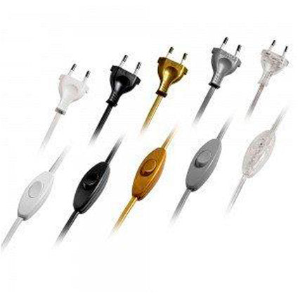 CABLE WITH SWITCH AND PLUG WHITE VIVALUX