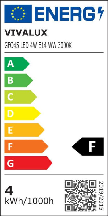 LED BULB GFO45 LED 4W E14 WW