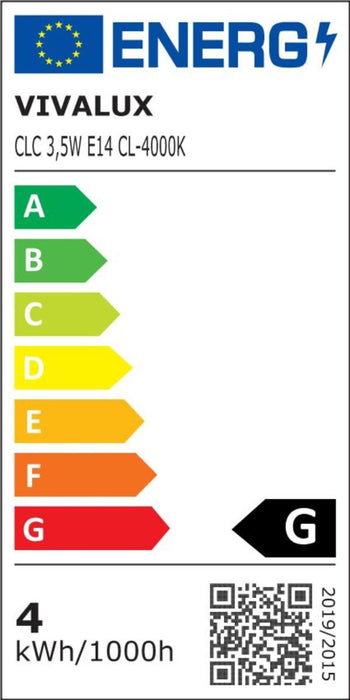 LED LAMP, CERAMIC LED, CLC 3.5W E14 CL 40
