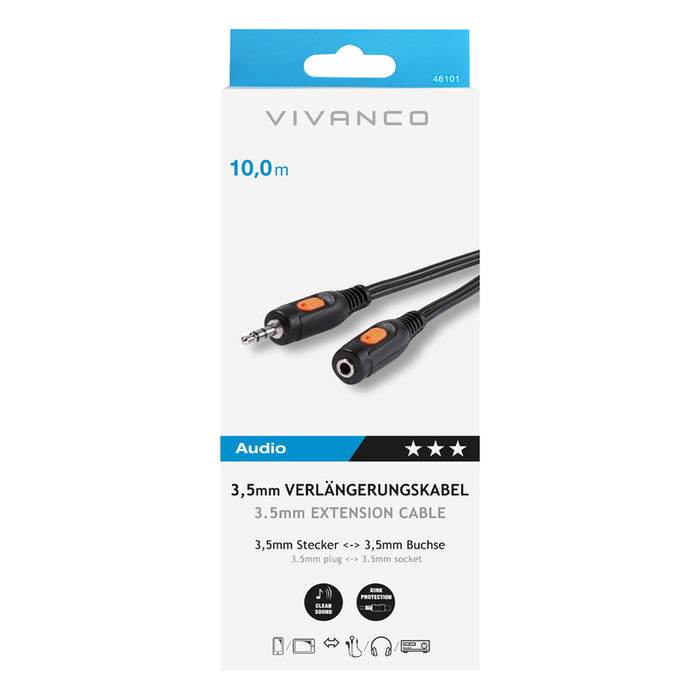 Cable VIVANCO 46101 3.5MM 10M