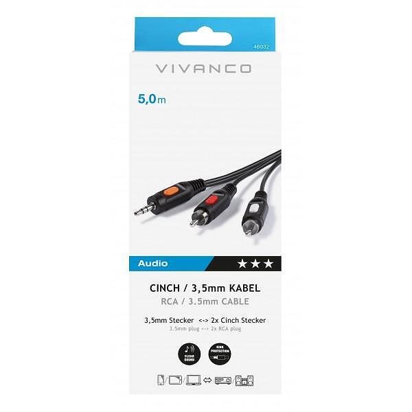 Cable Vivanco 46032 RCA-3.5 mm audio cable 5 m