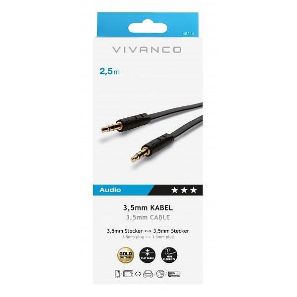 Cable Vivanco 46214 Audio cable flat 3.5 mm 2.5m