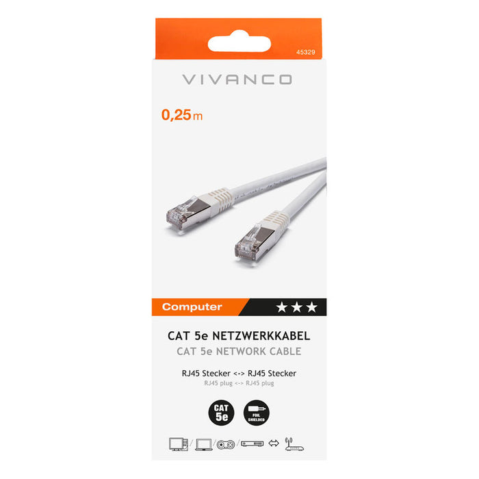 Cable VIVANCO CAT5E UTP 0.25 m 45329