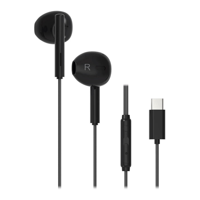 Stereo headphones VIVANCO USB-C BLACK 64120
