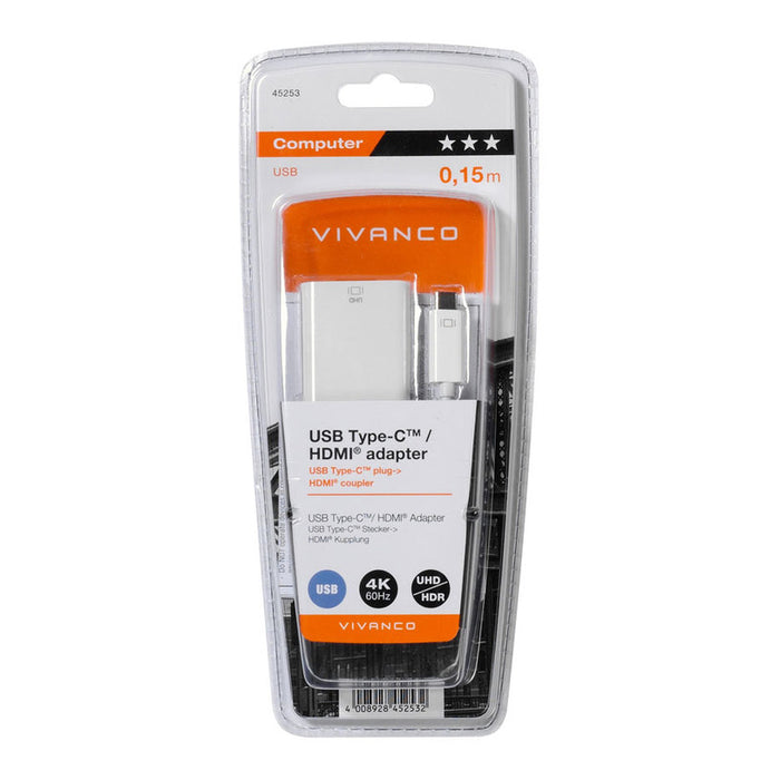 VIVANCO USB-C source to HDMI receiver cable USB Type-C to HDMI 45253 only works in this direction