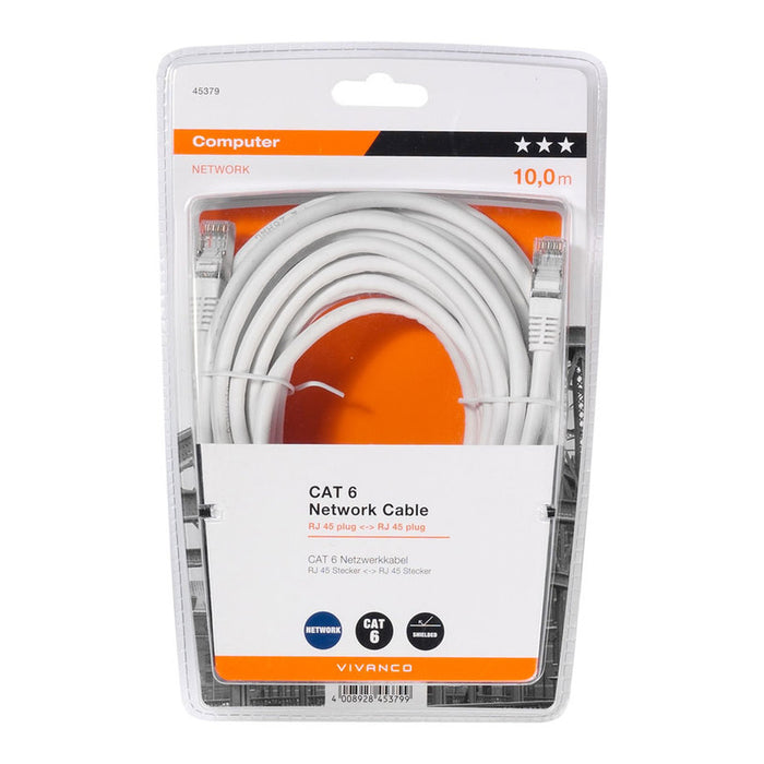 Cable VIVANCO CAT6 UTP 10 m WT 45379