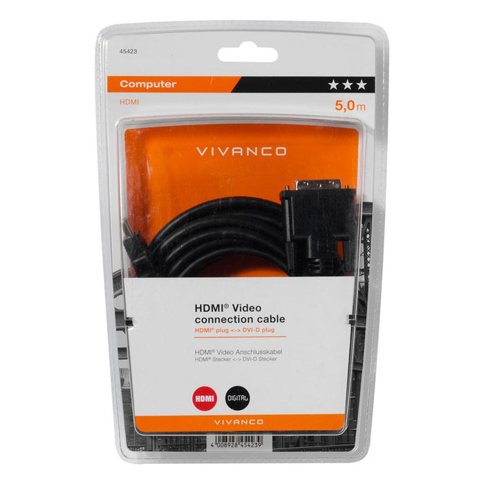 Cable VIVANCO HDMI-DVI-D 5 m 45423