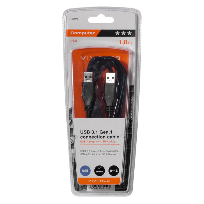 Cable VIVANCO USB 3.1-A - 3.1A 45249 1.8 m
