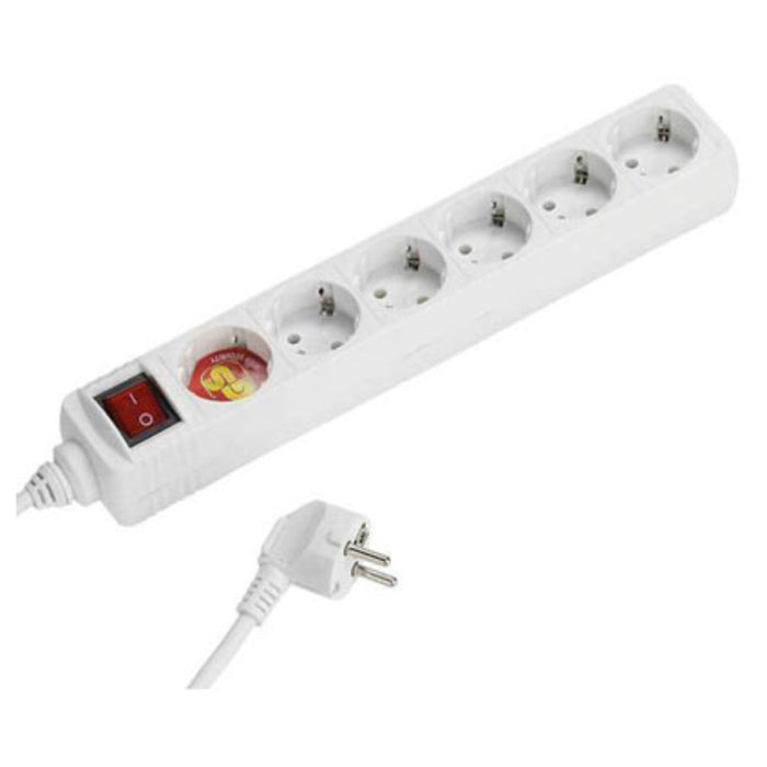 Splitter VIVANCO ES6 W15 28260 6 SOCKETS WITH KEY