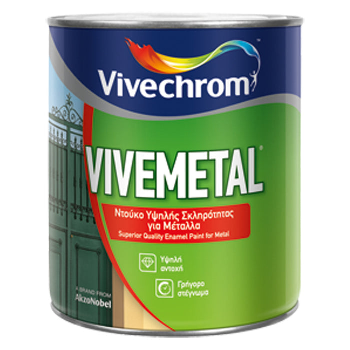 PAINT FOR METAL SATIN BASE P 750 ML VIVECHROM