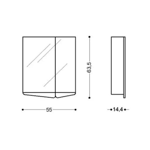 VIVI HEIGHT MIRROR CABINET FOR BATHROOM - Мебели<<<Мебели и огледала за баня<<<Баня<<<Praktiker&&&Мебели за