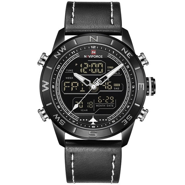 Waterproof male quartz watch with dual display NAVIFORCE 9144