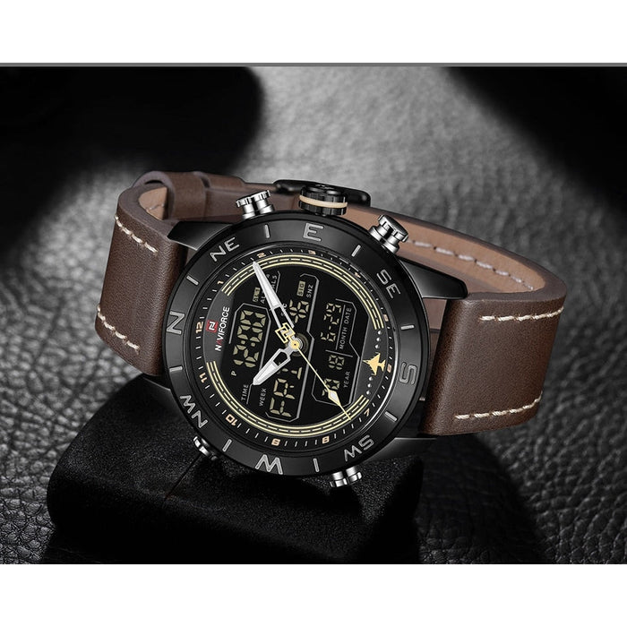 Waterproof male quartz watch with dual display NAVIFORCE 9144