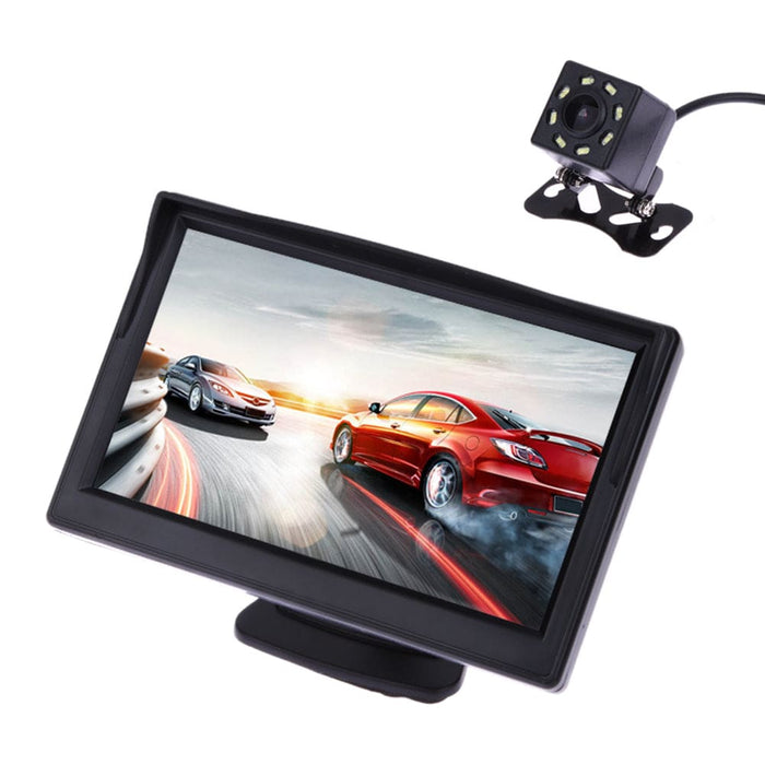 Waterproof reversing camera with a monitor and night vision