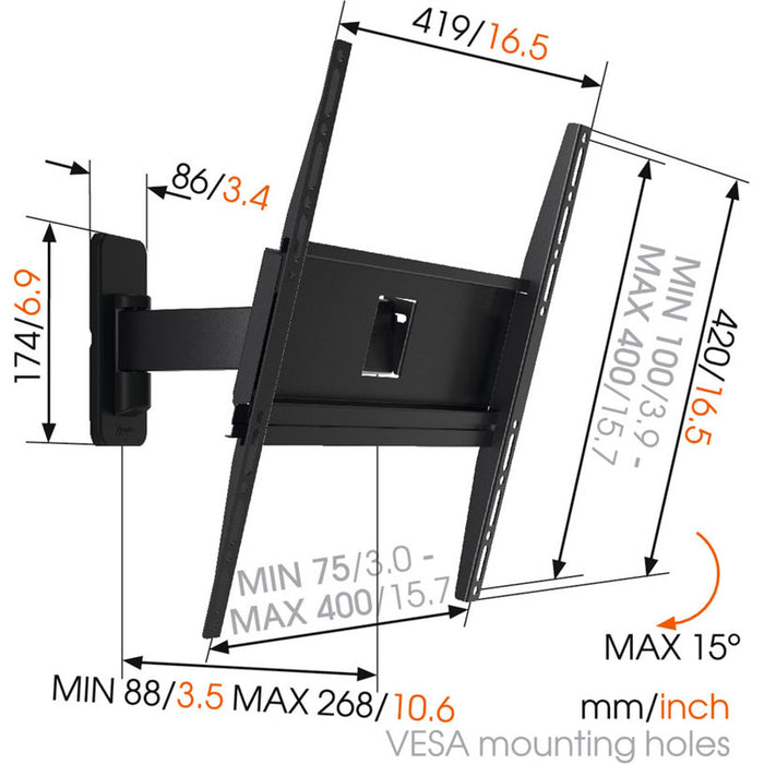 TV STAND VOGELS MA3030 BLACK