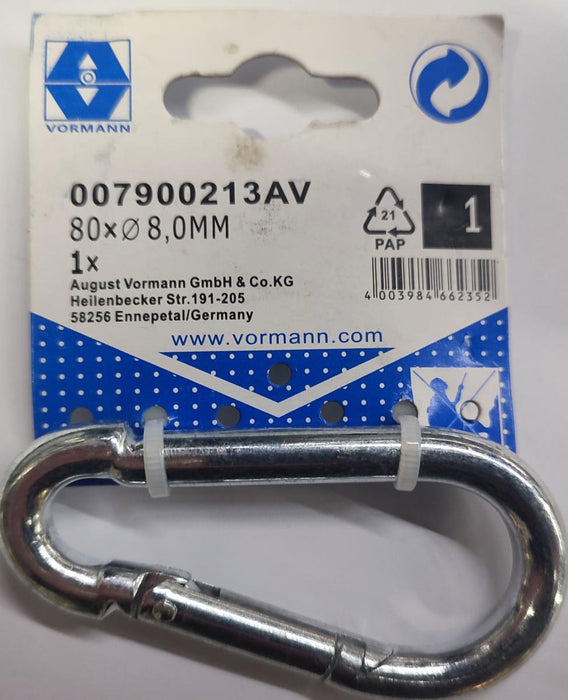 CARABINE GALVANIZED VRN 8MM 80X12/9