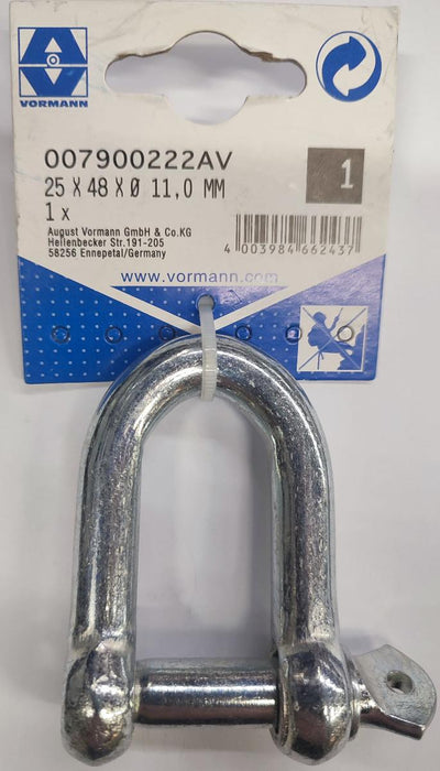 GALVANIZED SHACKLE VRN 11MM 44/22