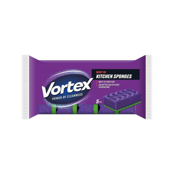 KITCHEN SPONGE WAVES 5 PCS VORTEX