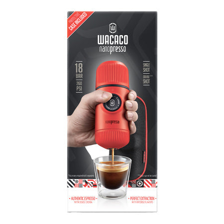 WACACO Nanopresso Portable Coffee Machine Lava Red + Case